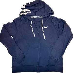 Lightweight Cotton Blue Lounge Hoodie by Victoria’s Secret Pink Size Large